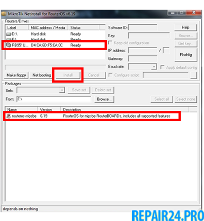 Запуск и настройка NetInstall Запуск и настройка NetInstall