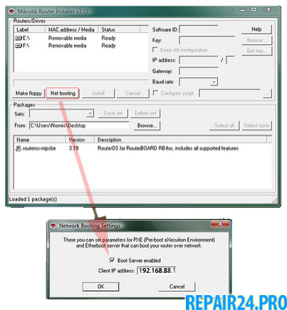 Запуск и настройка NetInstall Запуск и настройка NetInstall